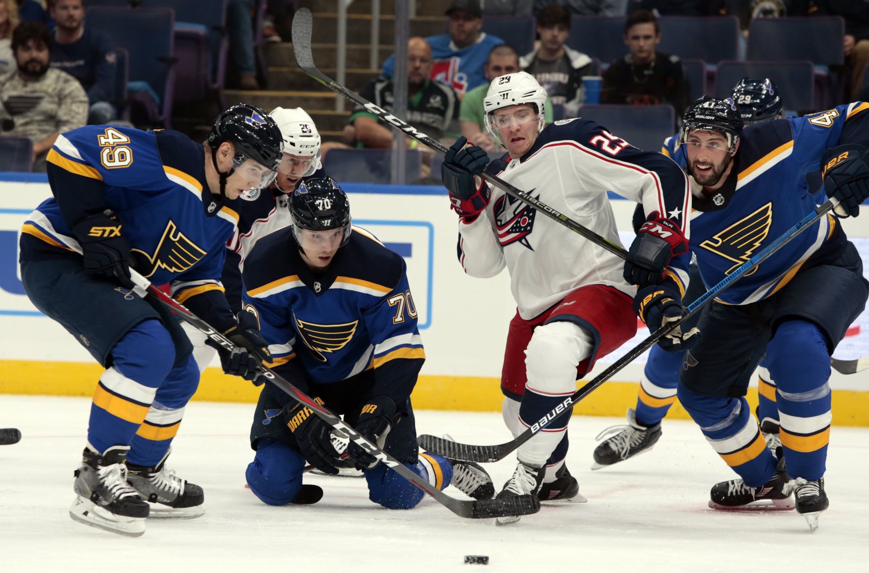 Blues host preseason game against Blue Jackets
